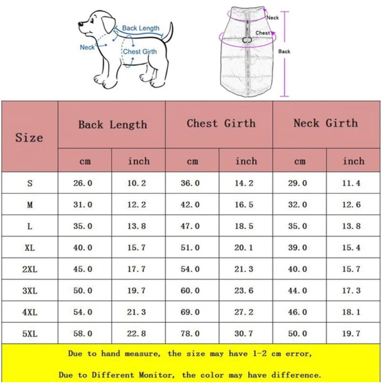 Waterproof Padded Dog Jacket - Winter Zipper Vest for Dogs