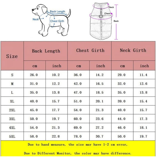 Waterproof Dog Jacket – Winter Warm Vest for Small & Large Dogs