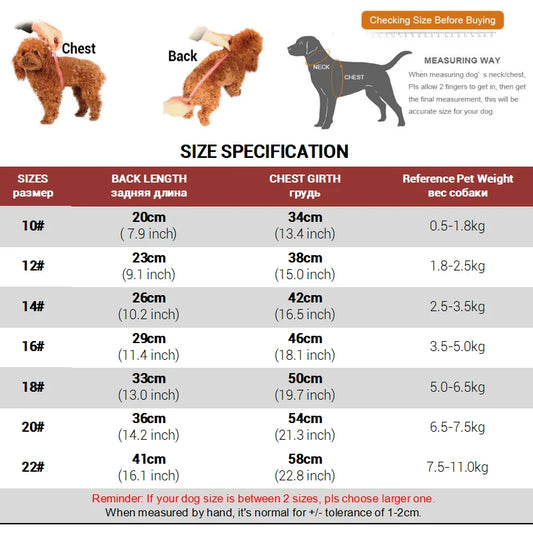 Reflective Waterproof Winter Dog Snowsuit for Small Dogs