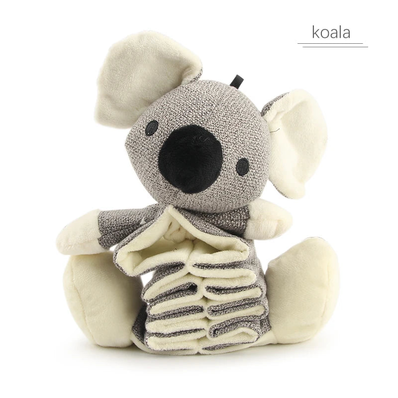 Slow Feeder Plush Dog Toy – Koala, Kangaroo, Hippo Design