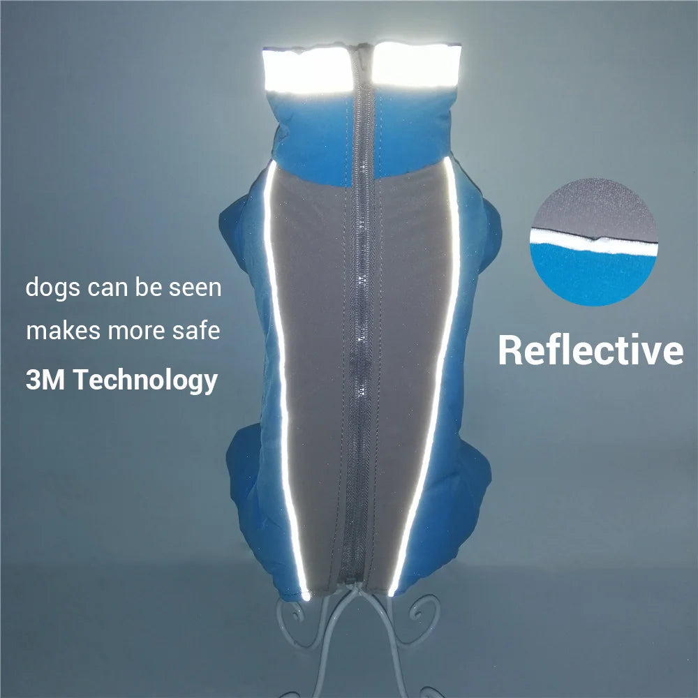 Waterproof Winter Dog Jumpsuit – Warm Reflective Coat for Small Dogs