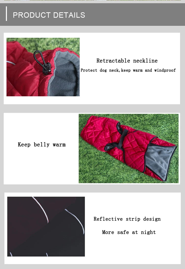 Waterproof Reflective Dog Jacket - Warm Outdoor Winter Vest