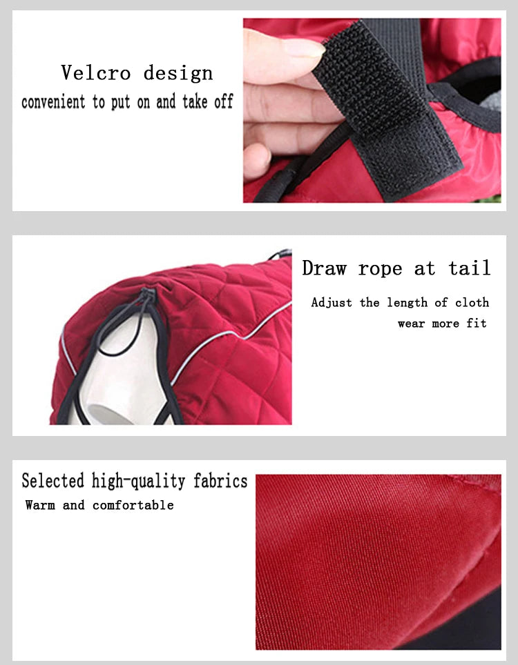 Waterproof Reflective Dog Jacket - Warm Outdoor Winter Vest
