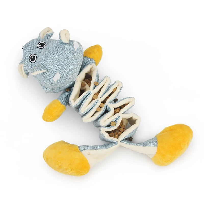 Slow Feeder Plush Dog Toy – Koala, Kangaroo, Hippo Design