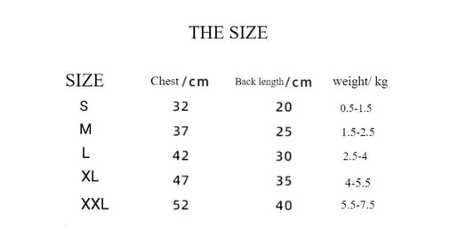 Ink Style Cotton Vest for Cats & Small Dogs – Soft & Windproof