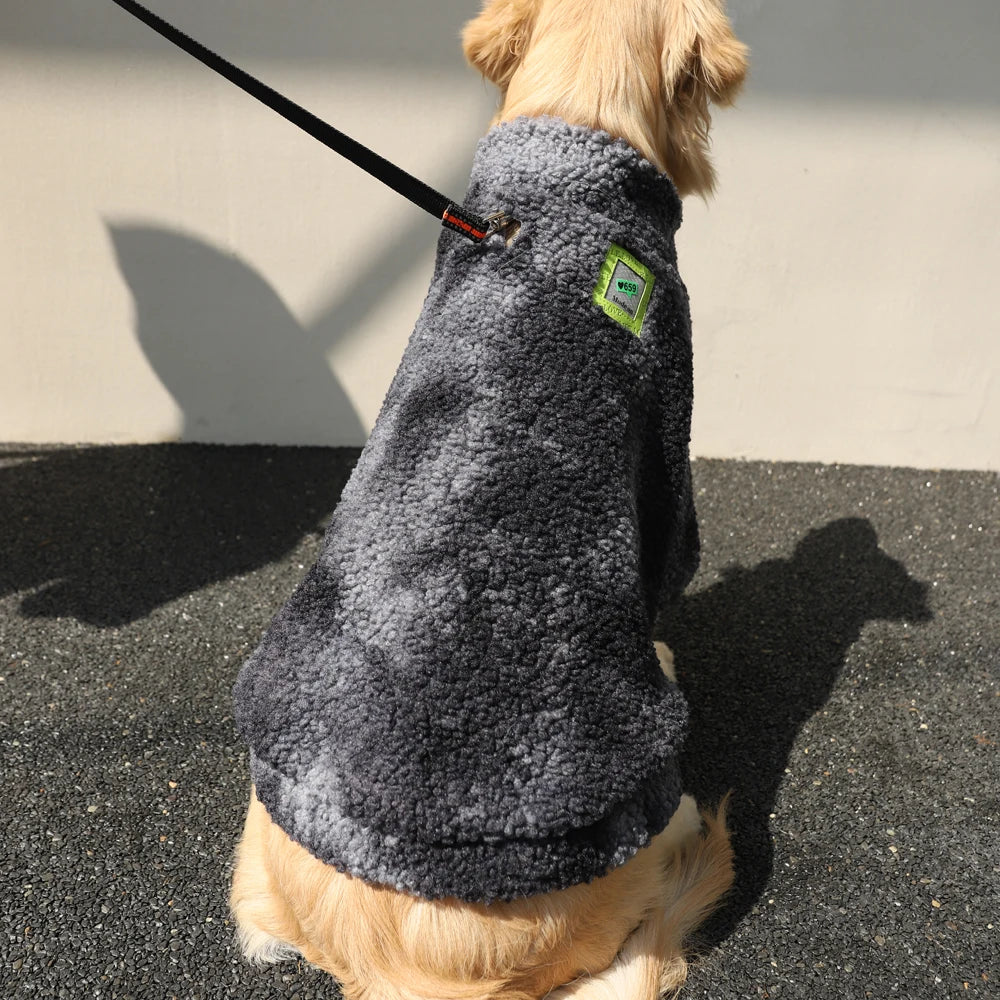 Thick Wool Winter Dog Coat – Windproof for Large Breeds
