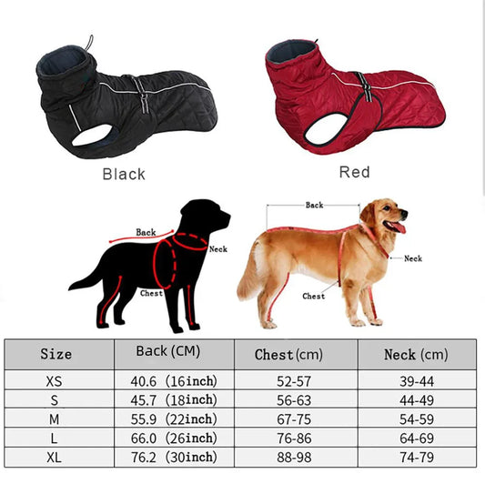 Waterproof Reflective Dog Jacket - Warm Outdoor Winter Vest
