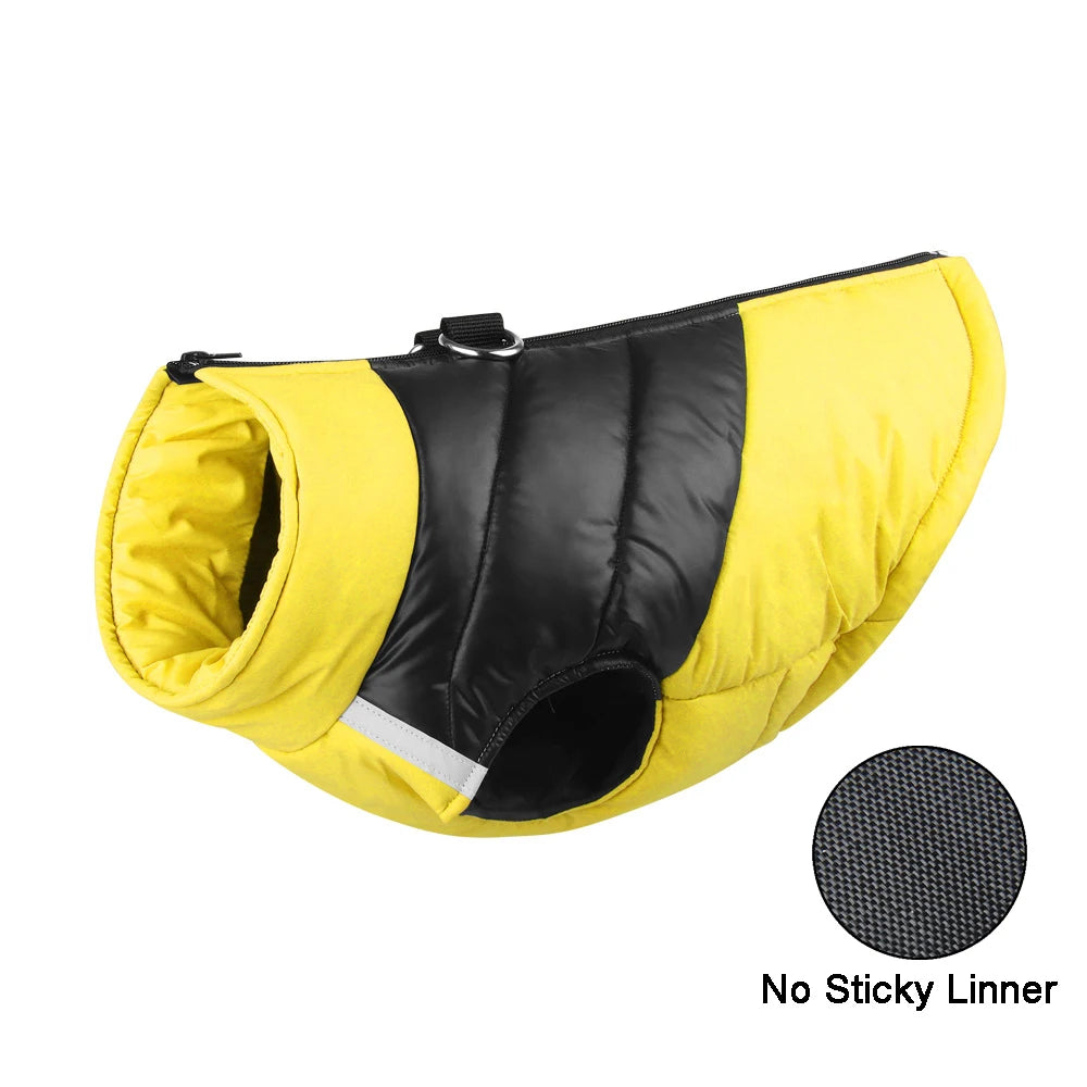 Waterproof Padded Dog Jacket - Winter Zipper Vest for Dogs