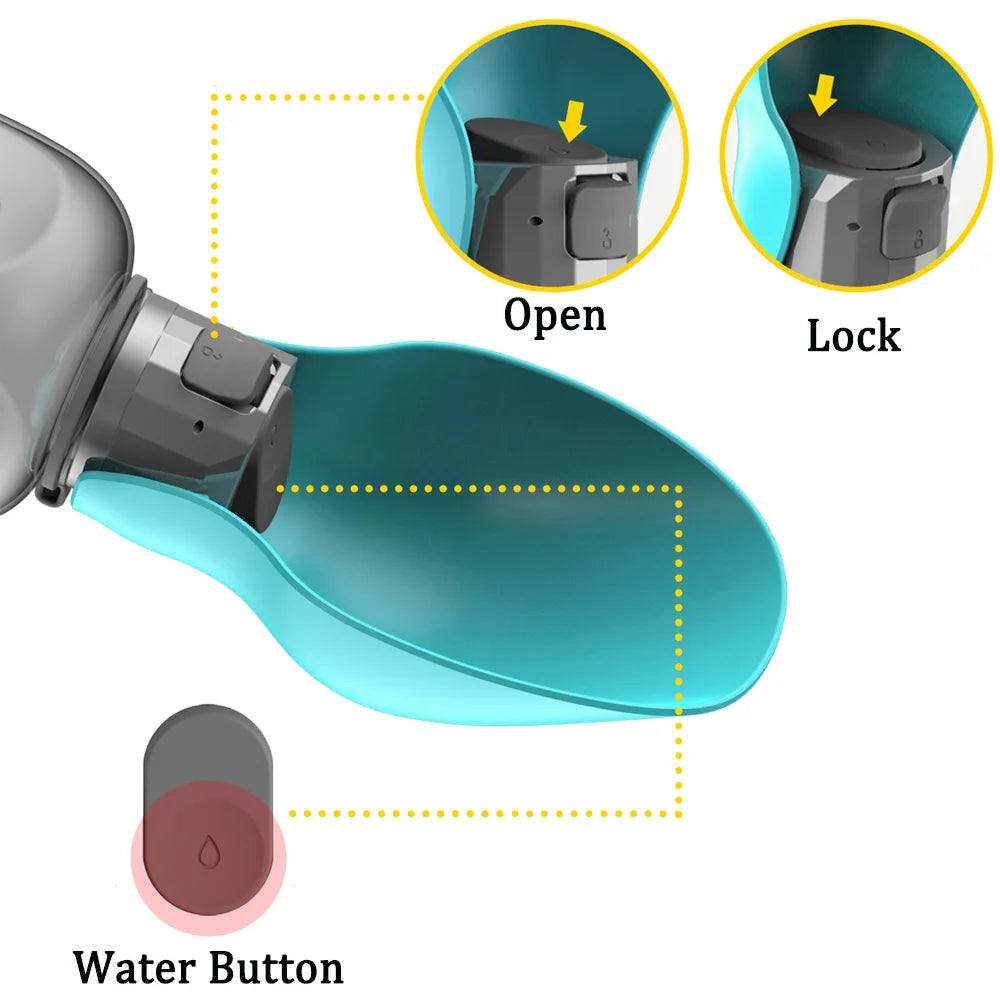 PawBreeze Hydration Bottle - Leakproof Travel Dispenser