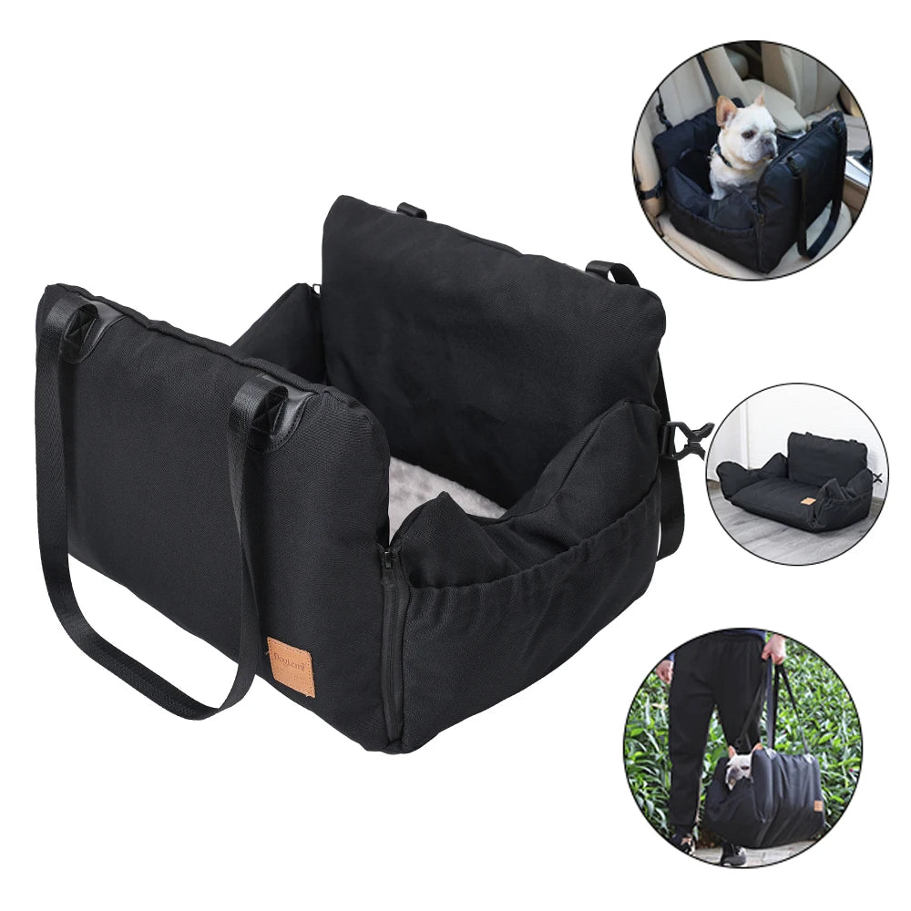 Inflatable Dog Car Seat Bed – Portable Booster for Small Pets