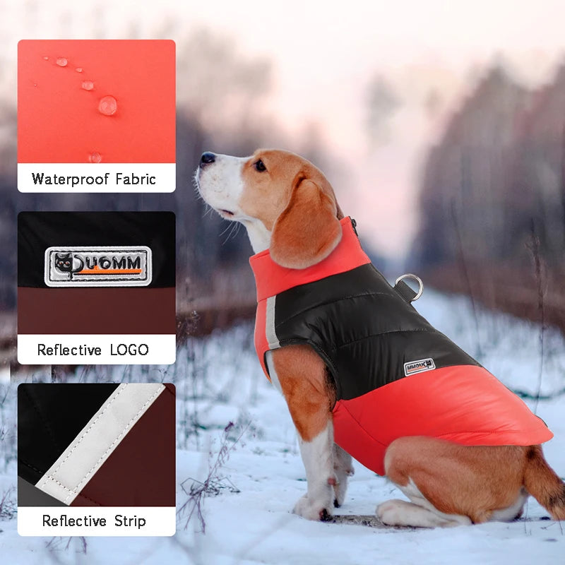 Waterproof Dog Jacket – Winter Warm Vest for Small & Large Dogs