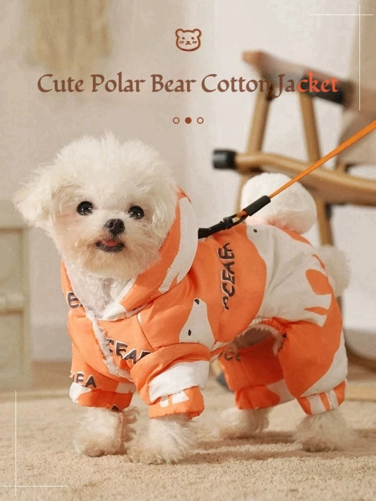 Waterproof Dog Winter Jumpsuit – Warm Cotton Four-Legged Coat