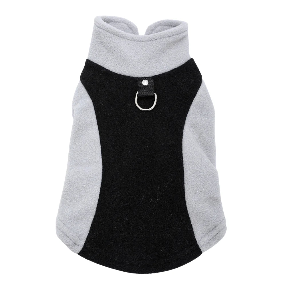 Winter Fleece Dog Jacket Vest with D-Ring – Small Dogs & Cat