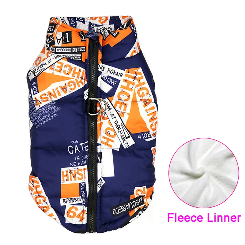 Waterproof Padded Dog Jacket - Winter Zipper Vest for Dogs