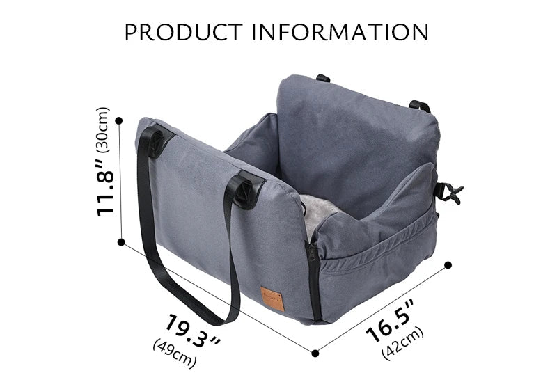 Inflatable Dog Car Seat Bed – Portable Booster for Small Pets