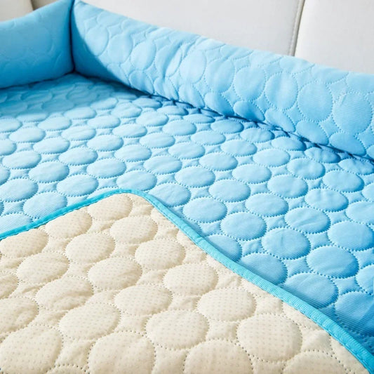 Summer Cooling Dog Mat – Ice Silk Sofa Bed for Pets
