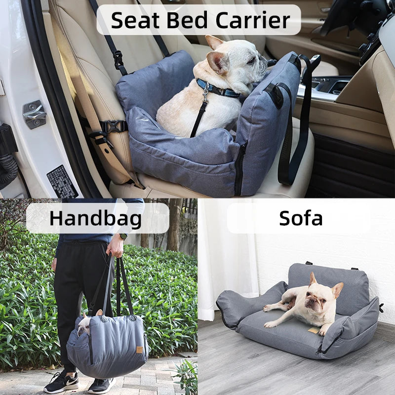 Inflatable Dog Car Seat Bed – Portable Booster for Small Pets
