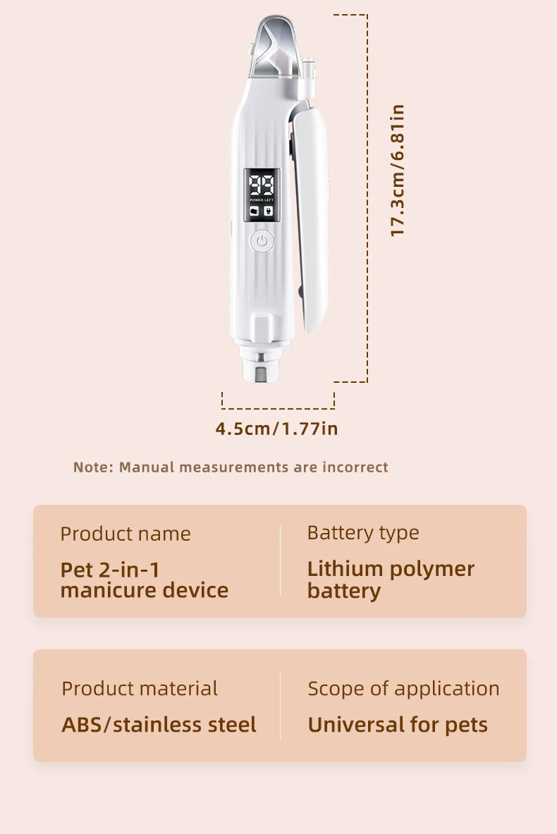 Intelligent Dog Nail Polisher – Professional Grooming Tool