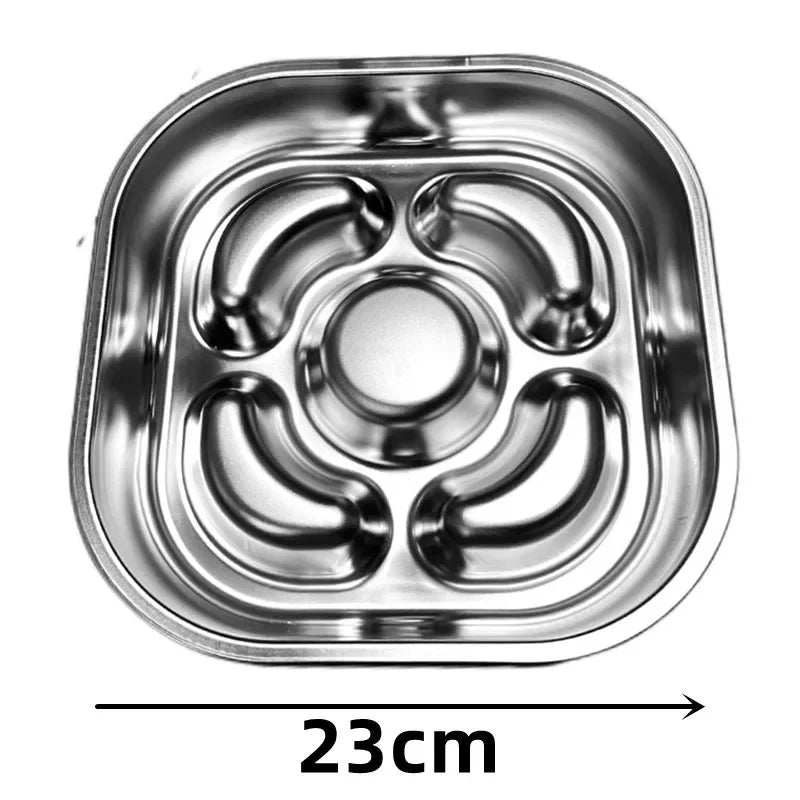 Stainless Steel Slow Feeder Dog Bowl – Non-Slip, Large Capacity