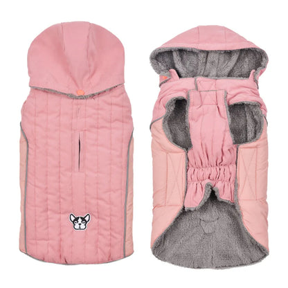 Thick Fleece Winter Dog Jacket – Reflective & Adjustable Coat
