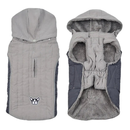 Thick Fleece Winter Dog Jacket – Reflective & Adjustable Coat