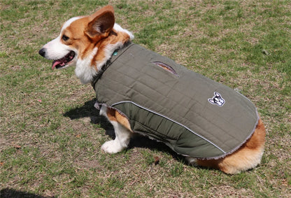 Thick Fleece Winter Dog Jacket – Reflective & Adjustable Coat