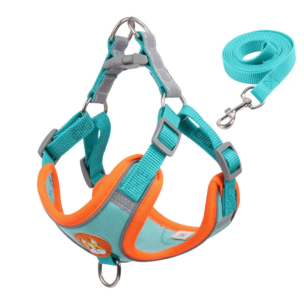 No Pull Reflective Dog Harness & Leash Set – Small Pets