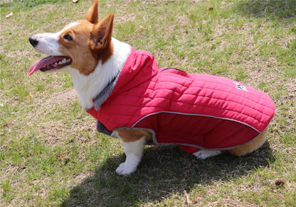 Thick Fleece Winter Dog Jacket – Reflective & Adjustable Coat