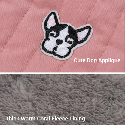 Thick Fleece Winter Dog Jacket – Reflective & Adjustable Coat