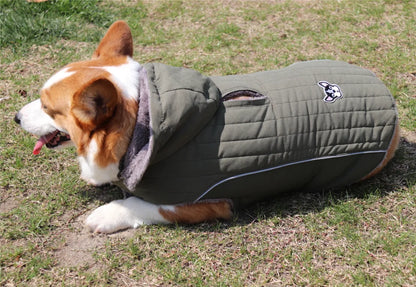 Thick Fleece Winter Dog Jacket – Reflective & Adjustable Coat