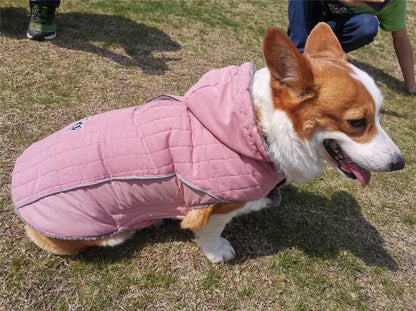 Thick Fleece Winter Dog Jacket – Reflective & Adjustable Coat