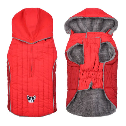 Thick Fleece Winter Dog Jacket – Reflective & Adjustable Coat