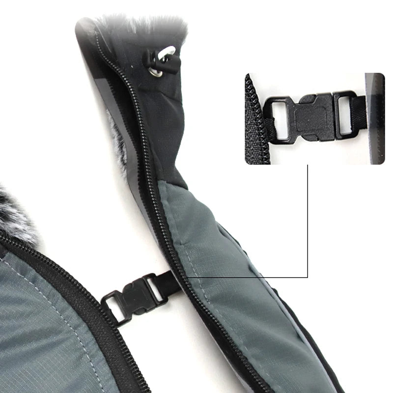Winter Dog Coat with Harness – Warm Padded Jacket for Big Dogs