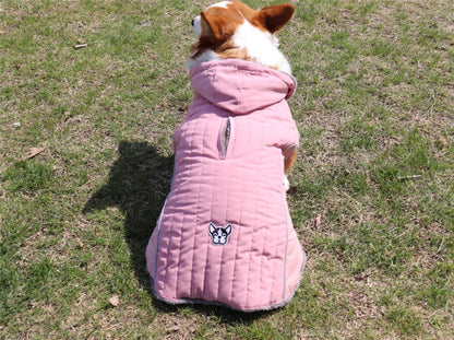 Thick Fleece Winter Dog Jacket – Reflective & Adjustable Coat