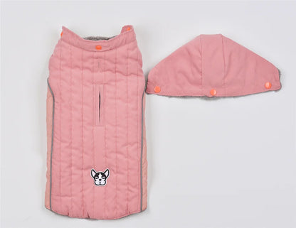 Thick Fleece Winter Dog Jacket – Reflective & Adjustable Coat