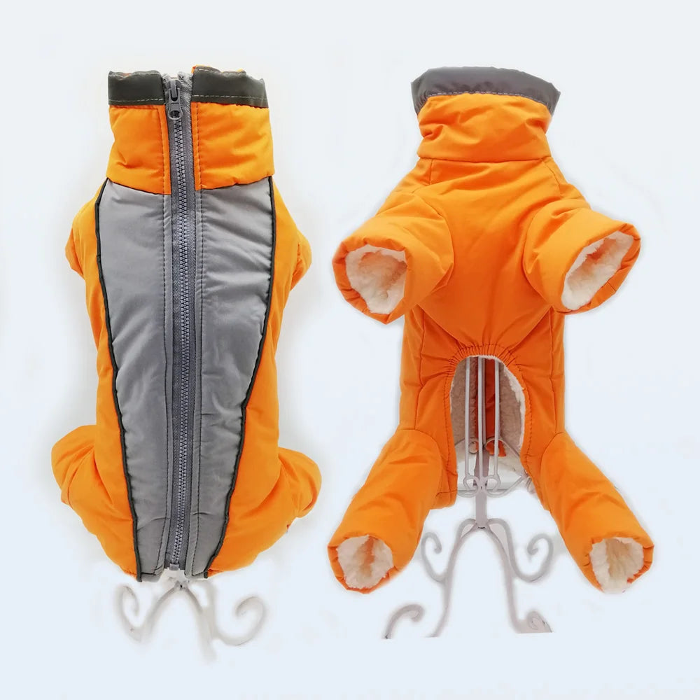 Waterproof Winter Dog Jumpsuit – Warm Reflective Coat for Small Dogs