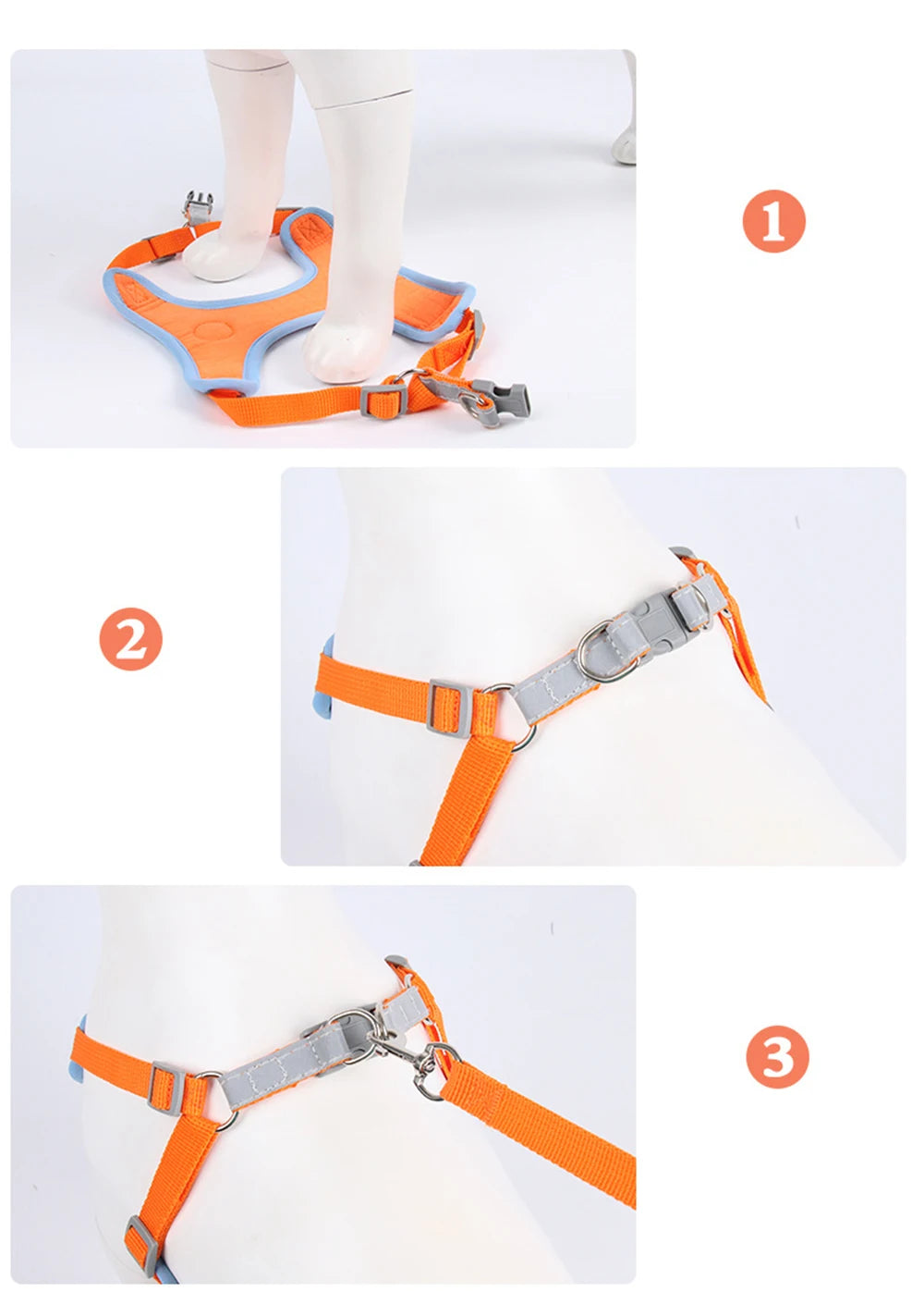 No Pull Reflective Dog Harness & Leash Set – Small Pets
