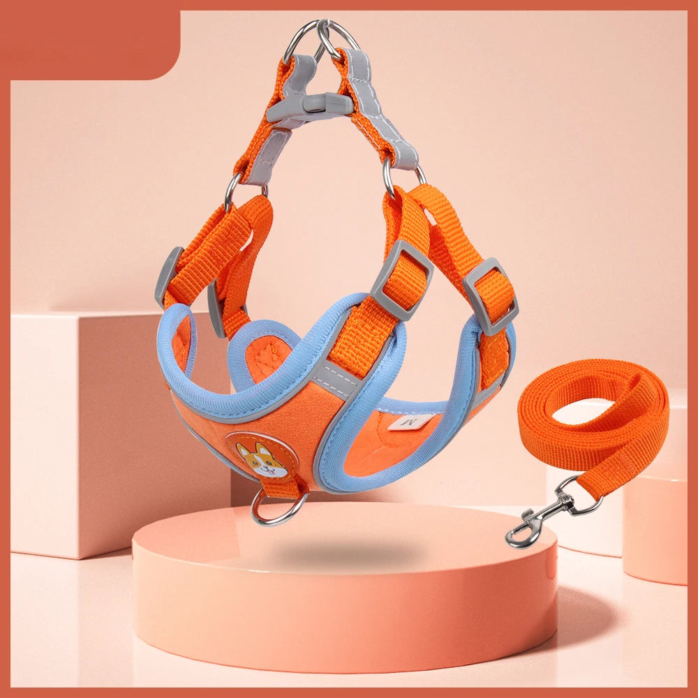No Pull Reflective Dog Harness & Leash Set – Small Pets