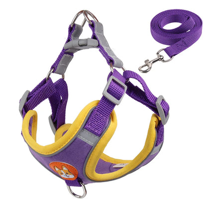 No Pull Reflective Dog Harness & Leash Set – Small Pets