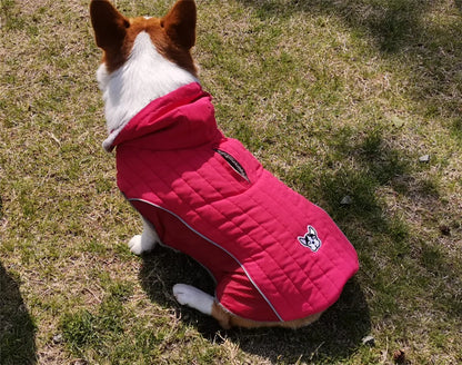 Thick Fleece Winter Dog Jacket – Reflective & Adjustable Coat
