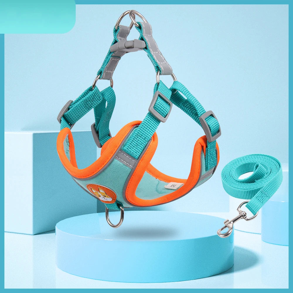 No Pull Reflective Dog Harness & Leash Set – Small Pets