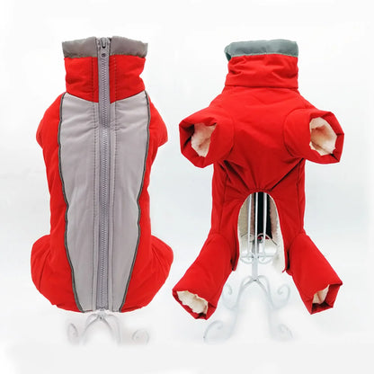 Waterproof Winter Dog Jumpsuit – Warm Reflective Coat for Small Dogs