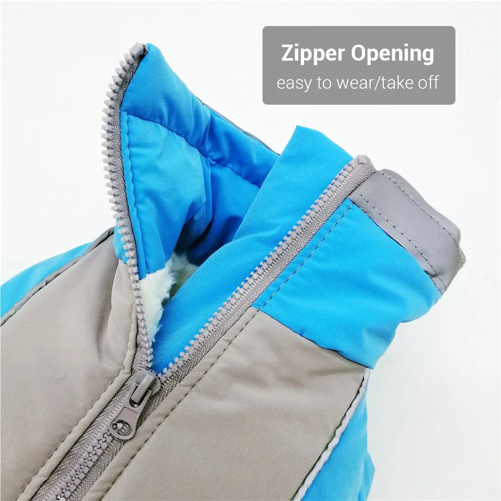 Waterproof Winter Dog Jumpsuit – Warm Reflective Coat for Small Dogs