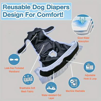 PawDress™ Washable Dog Diaper Dress - Cute & Comfortable