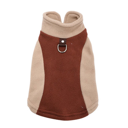 Winter Fleece Dog Jacket Vest with D-Ring – Small Dogs & Cat