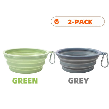 PawSip™ Travel Bowls - Collapsible 2-Pack