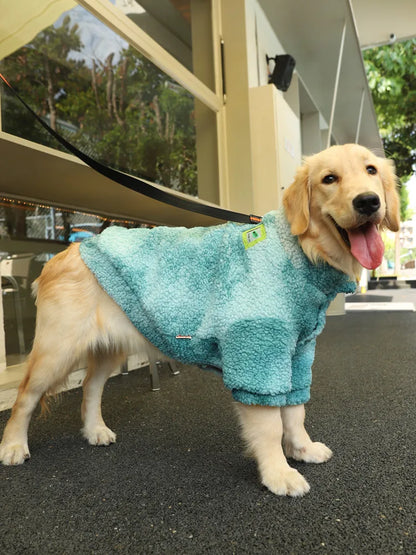 Thick Wool Winter Dog Coat – Windproof for Large Breeds