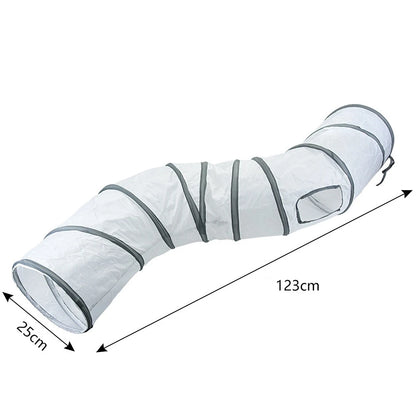 Foldable Cat Tunnel Toy - Interactive Tube for Cats & Rabbits