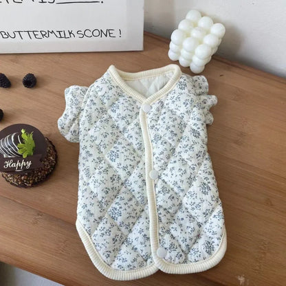Ink Style Cotton Vest for Cats & Small Dogs – Soft & Windproof