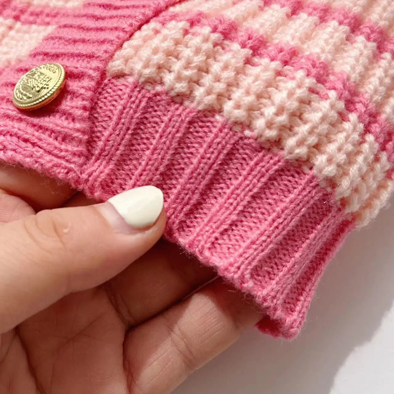 Striped Warm Dog Sweater – Cozy Winter Outfit for Small Dogs